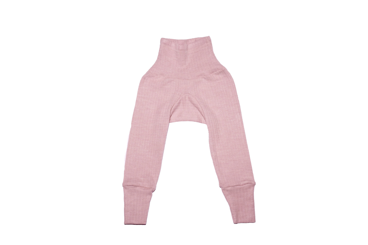 BABY WOOL, COTTON & SILK PANTS - DUSTY PINK