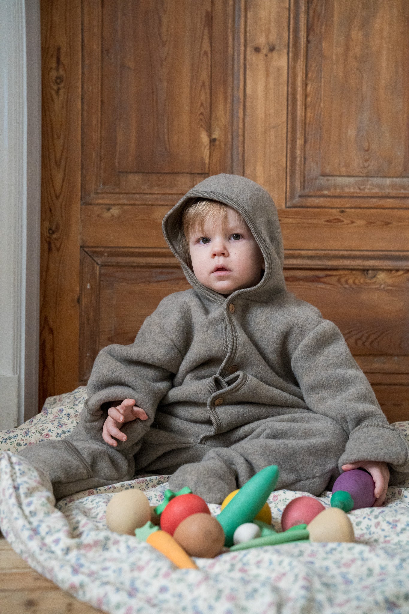 ORGANIC WOOL OVERALL - WALNUT