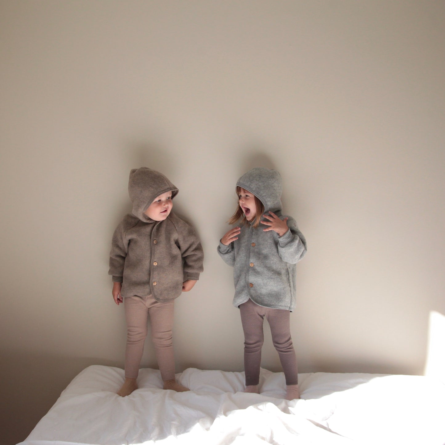 ORGANIC WOOL JACKET - LIGHT GREY MELANGE