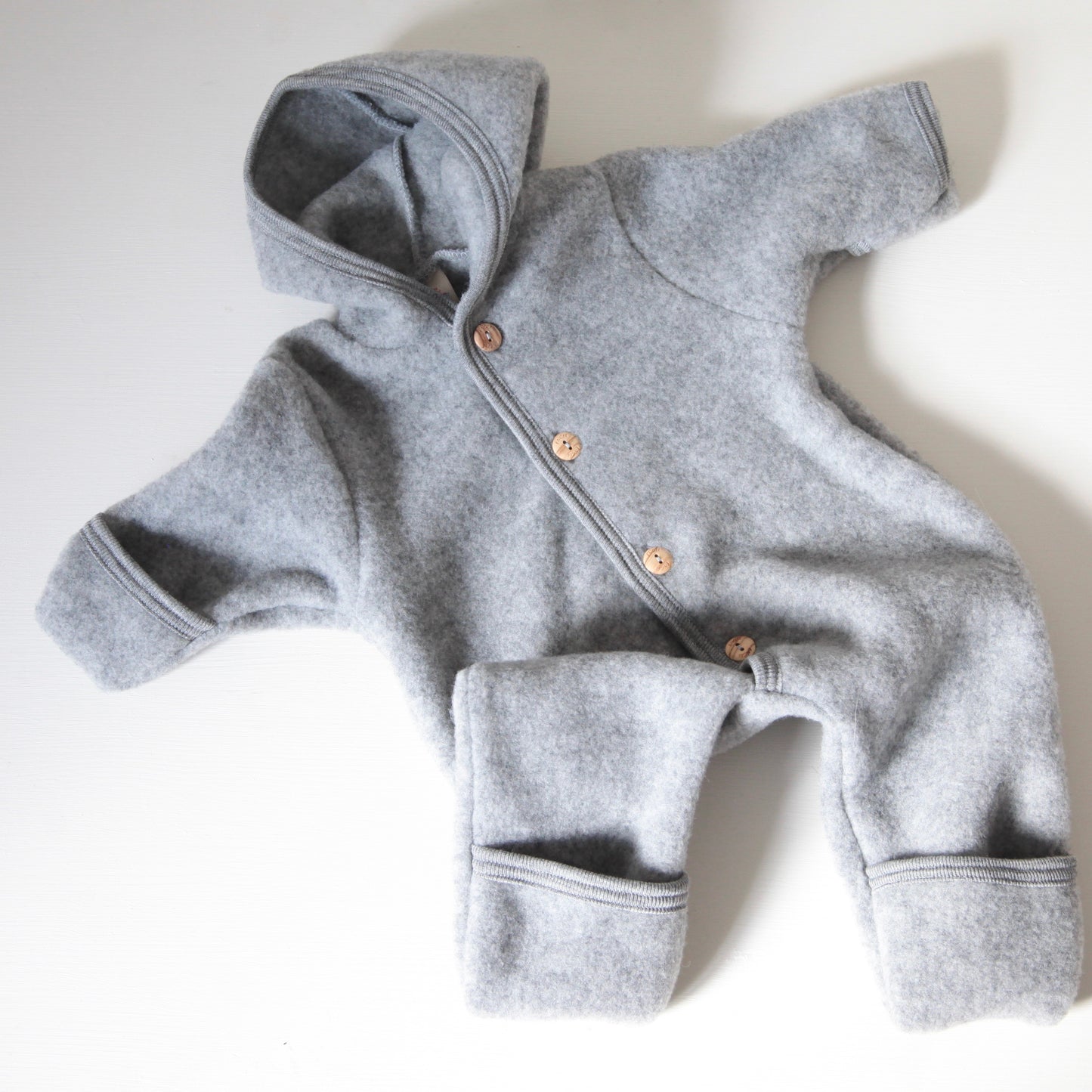 ORGANIC WOOL OVERALL - LIGHT GREY MELANGE