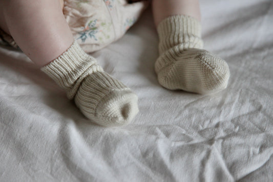 WOOL BABY SOCKS - NATURAL