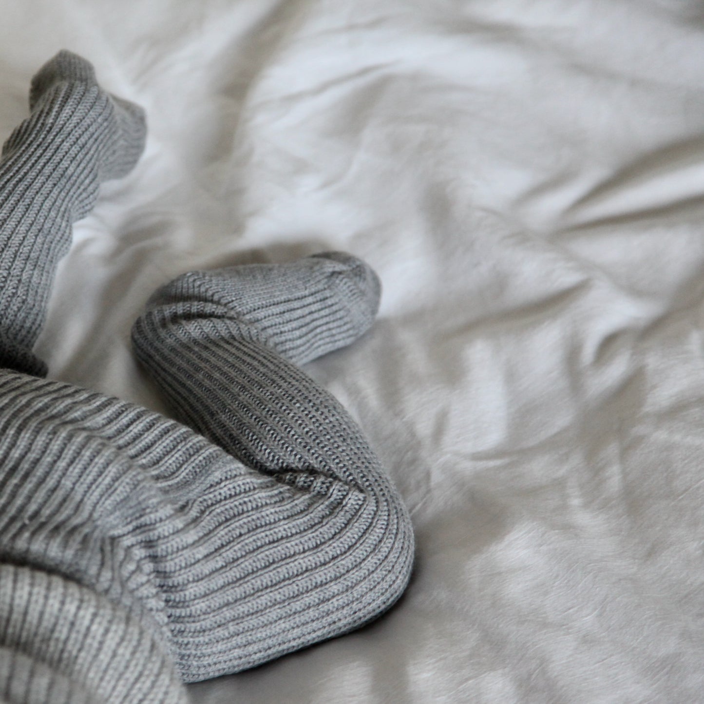 ORGANIC WOOL TIGHTS - GREY MELANGE