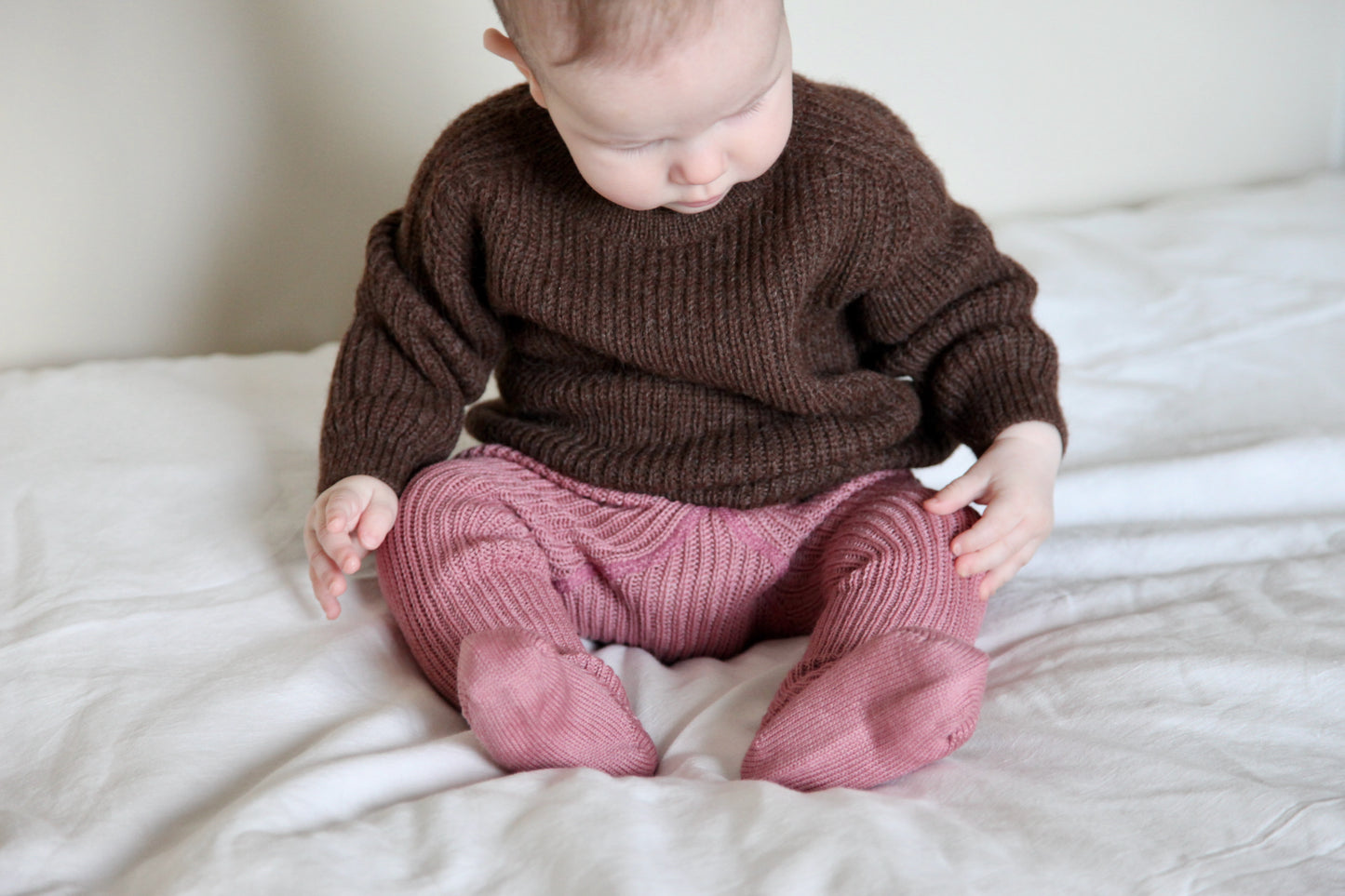 ORGANIC WOOL TIGHTS - ROSE