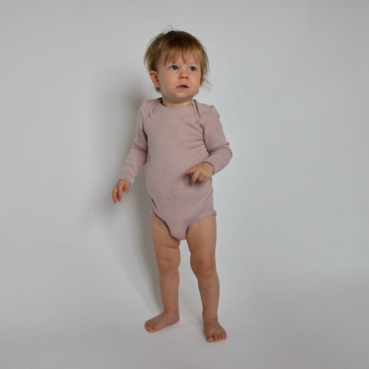 BABY WOOL, COTTON & SILK BODY - DUSTY PINK