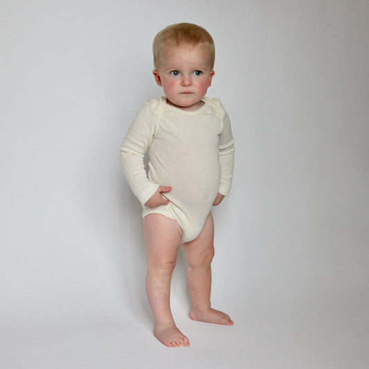 BABY WOOL, COTTON & SILK BODY - NATURAL