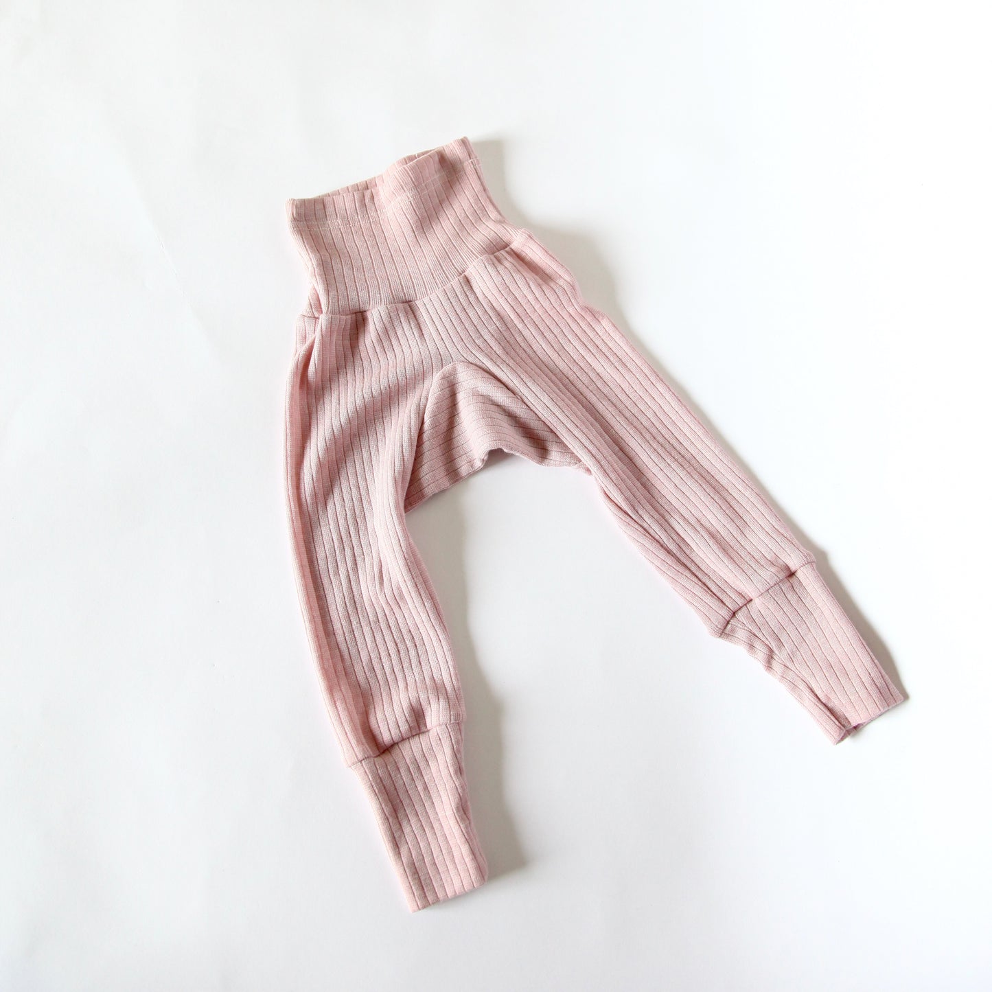 BABY WOOL, COTTON & SILK PANTS - DUSTY PINK