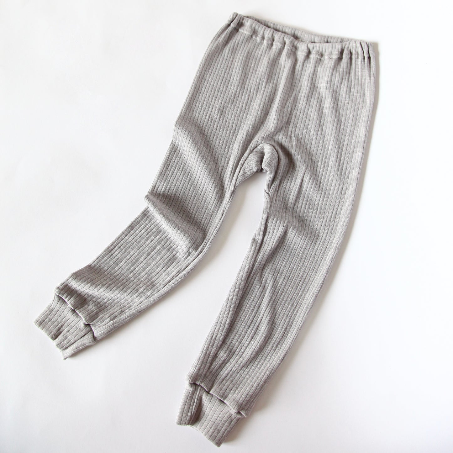WOOL, COTTON & SILK PANTS - GREY MELANGE