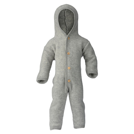 ORGANIC WOOL OVERALL - LIGHT GREY MELANGE