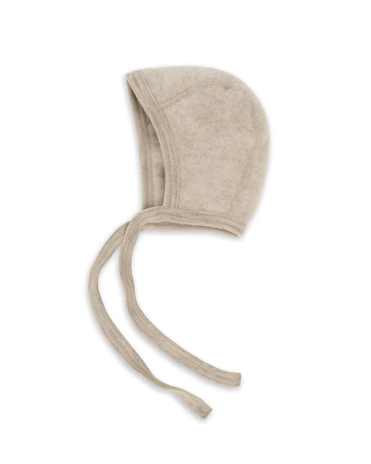 ORGANIC WOOL BONNET - SAND