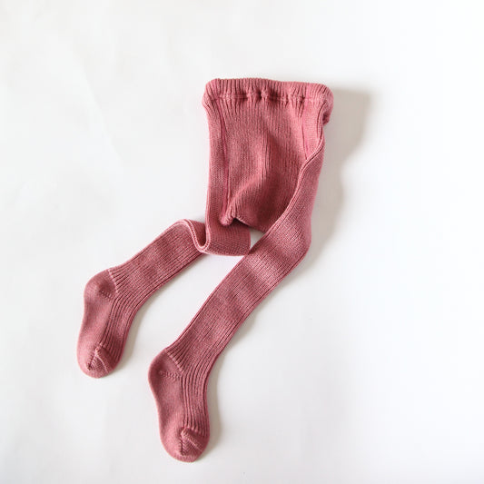ORGANIC WOOL TIGHTS - ROSE