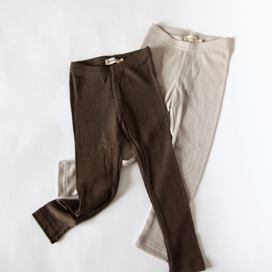 MERINO WOOL RIB LEGGINGS